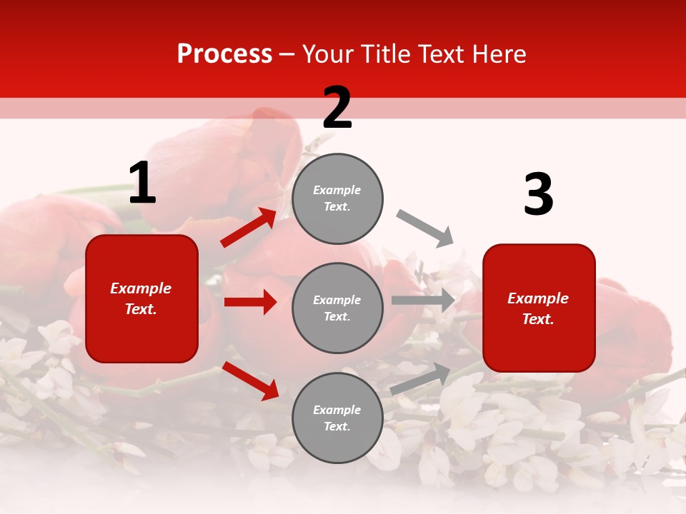 Beauty Red Bouquet PowerPoint Template
