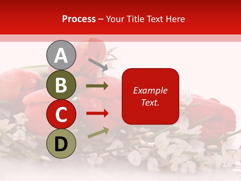 Beauty Red Bouquet PowerPoint Template