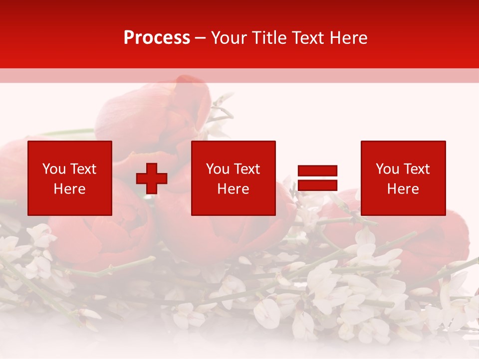 Beauty Red Bouquet PowerPoint Template