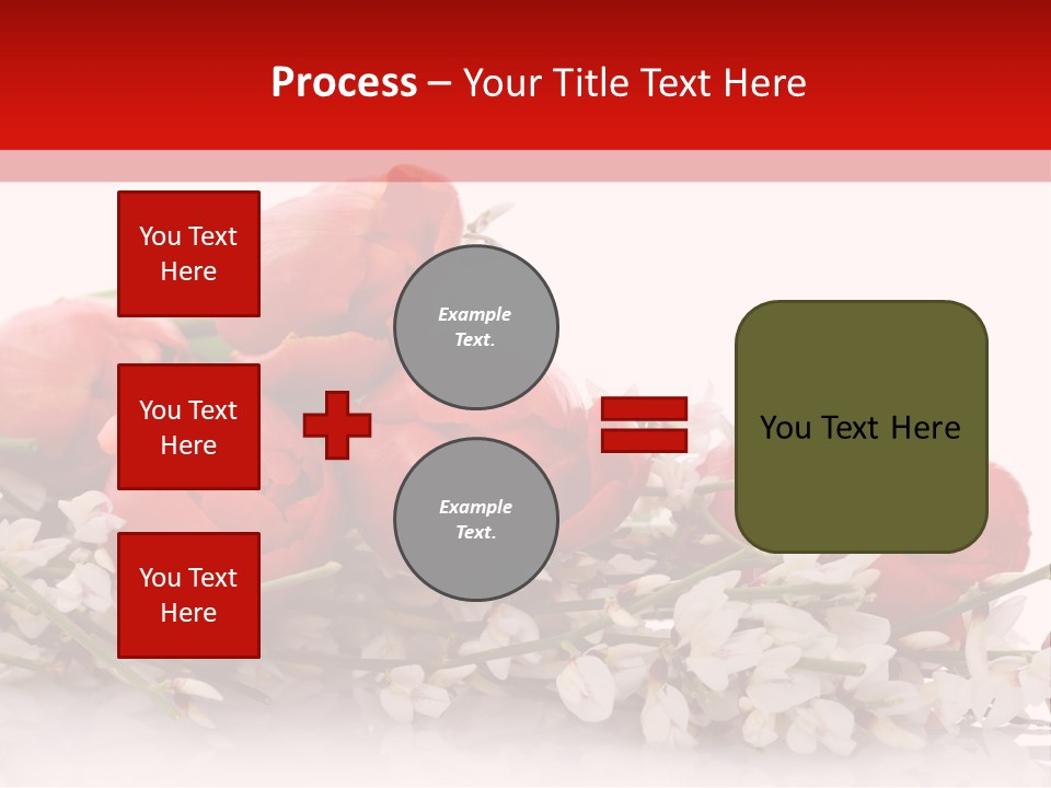 Beauty Red Bouquet PowerPoint Template