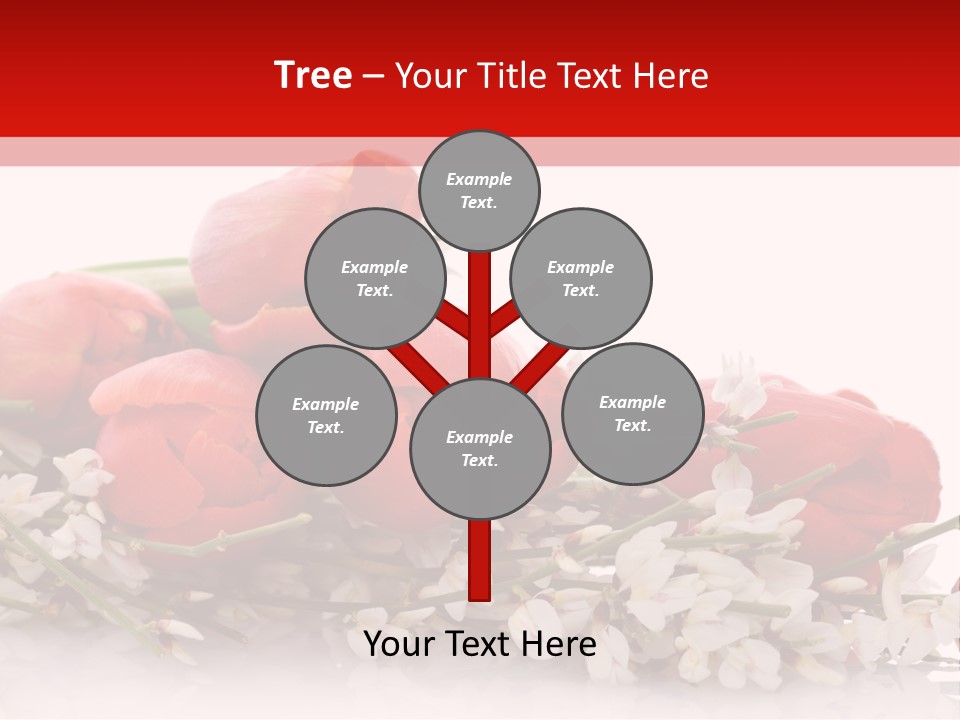 Beauty Red Bouquet PowerPoint Template