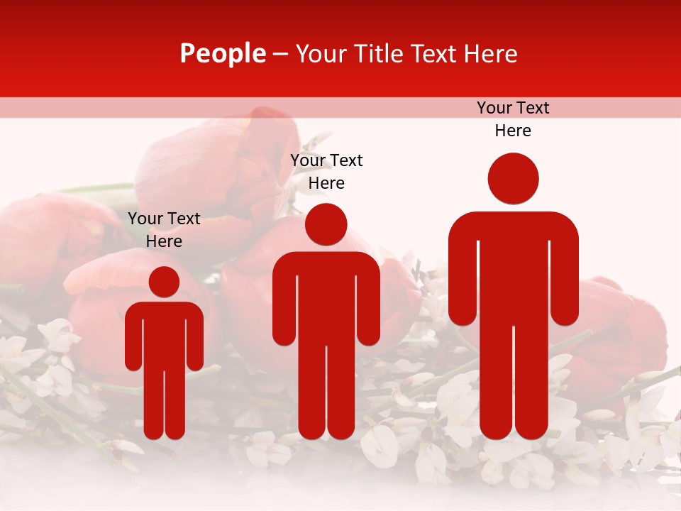 Beauty Red Bouquet PowerPoint Template