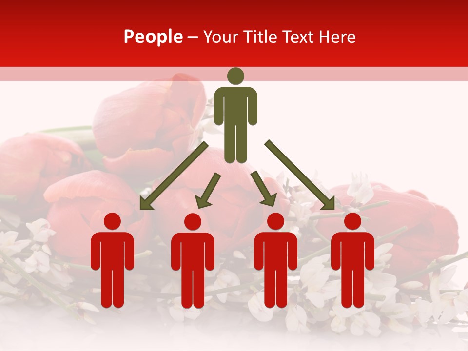 Beauty Red Bouquet PowerPoint Template