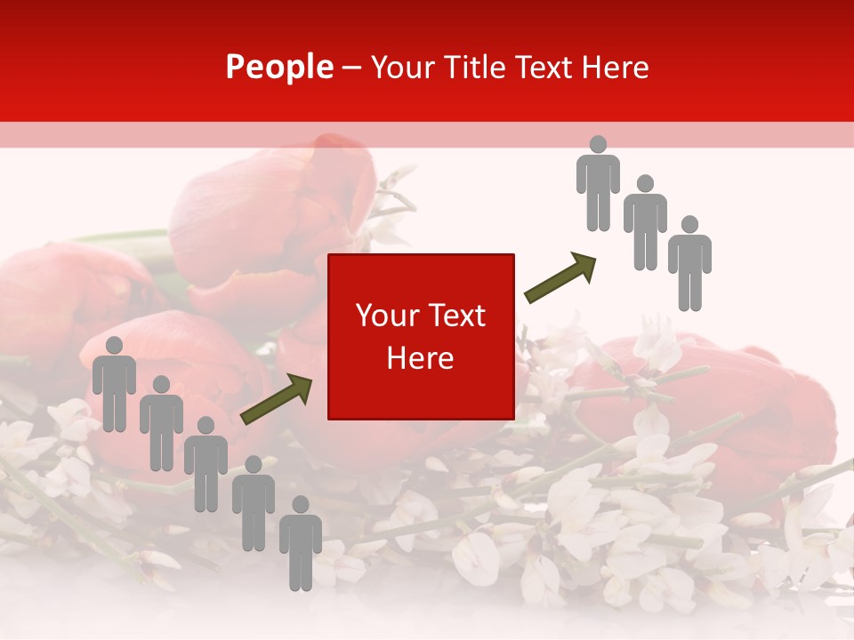 Beauty Red Bouquet PowerPoint Template