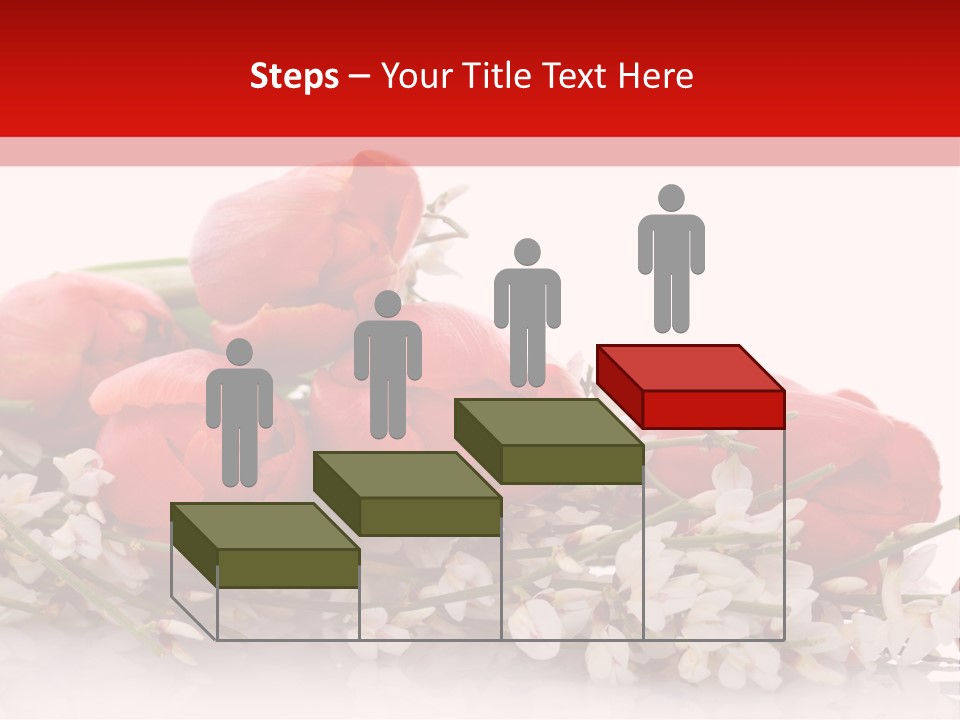 Beauty Red Bouquet PowerPoint Template