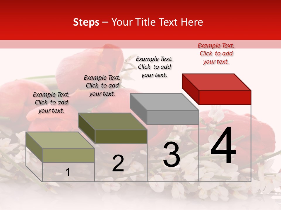 Beauty Red Bouquet PowerPoint Template