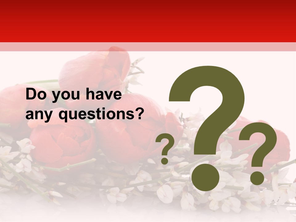 Beauty Red Bouquet PowerPoint Template