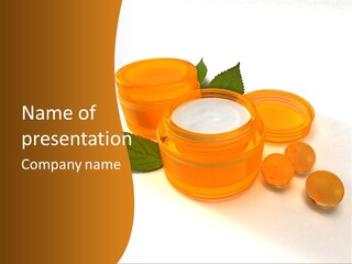 Blur Orange Macro PowerPoint Template