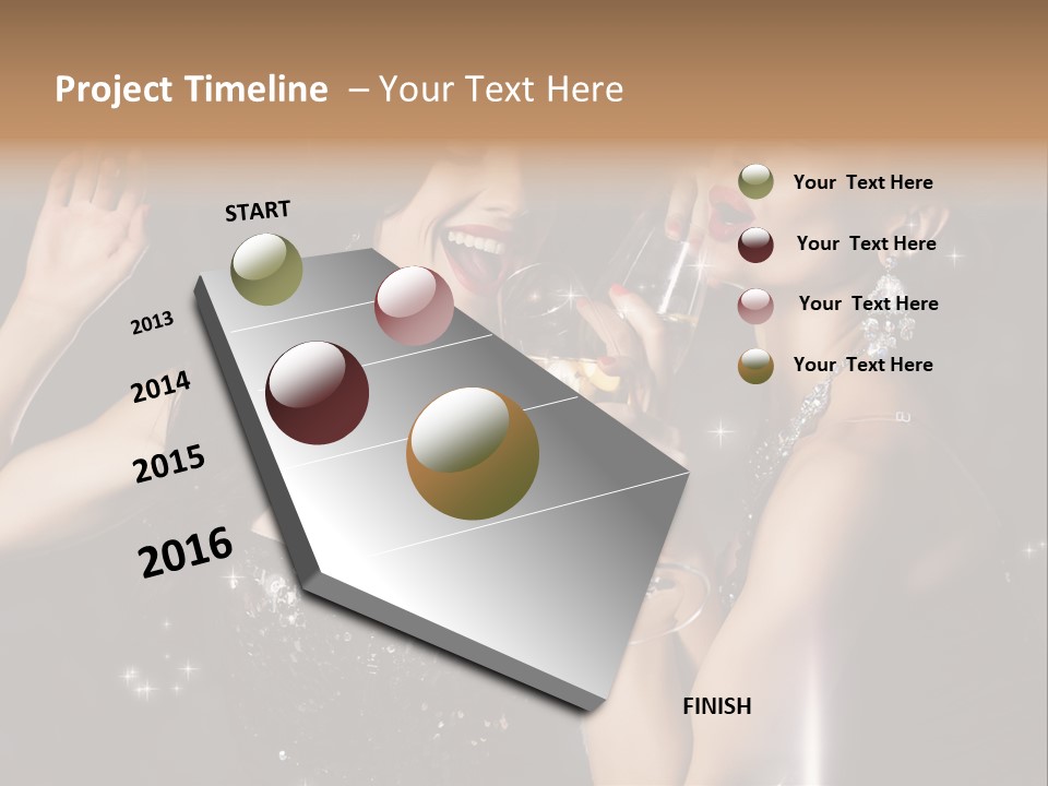 Life Woman New Year PowerPoint Template