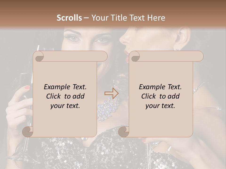 Dress People Christmas PowerPoint Template