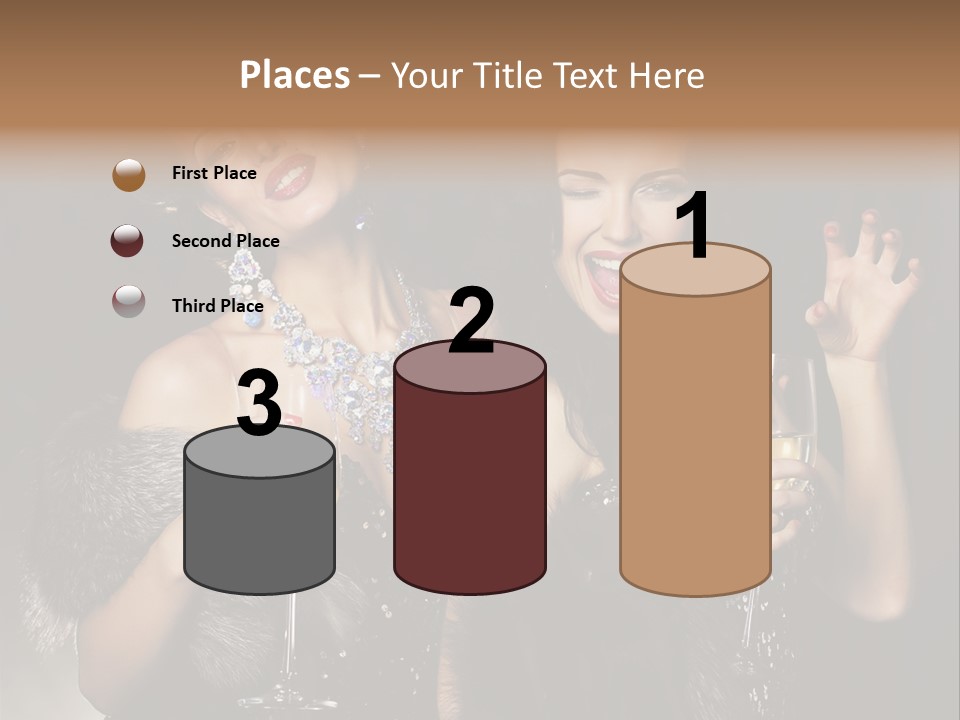 Female Happy Black PowerPoint Template