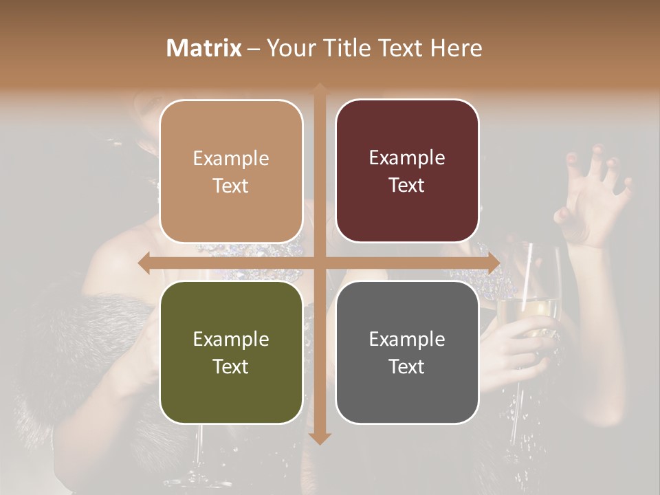 Female Happy Black PowerPoint Template