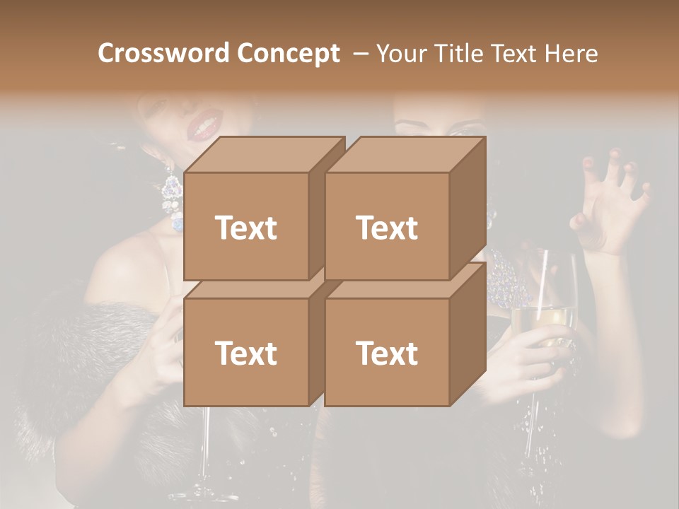 Female Happy Black PowerPoint Template