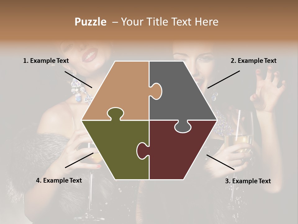 Female Happy Black PowerPoint Template