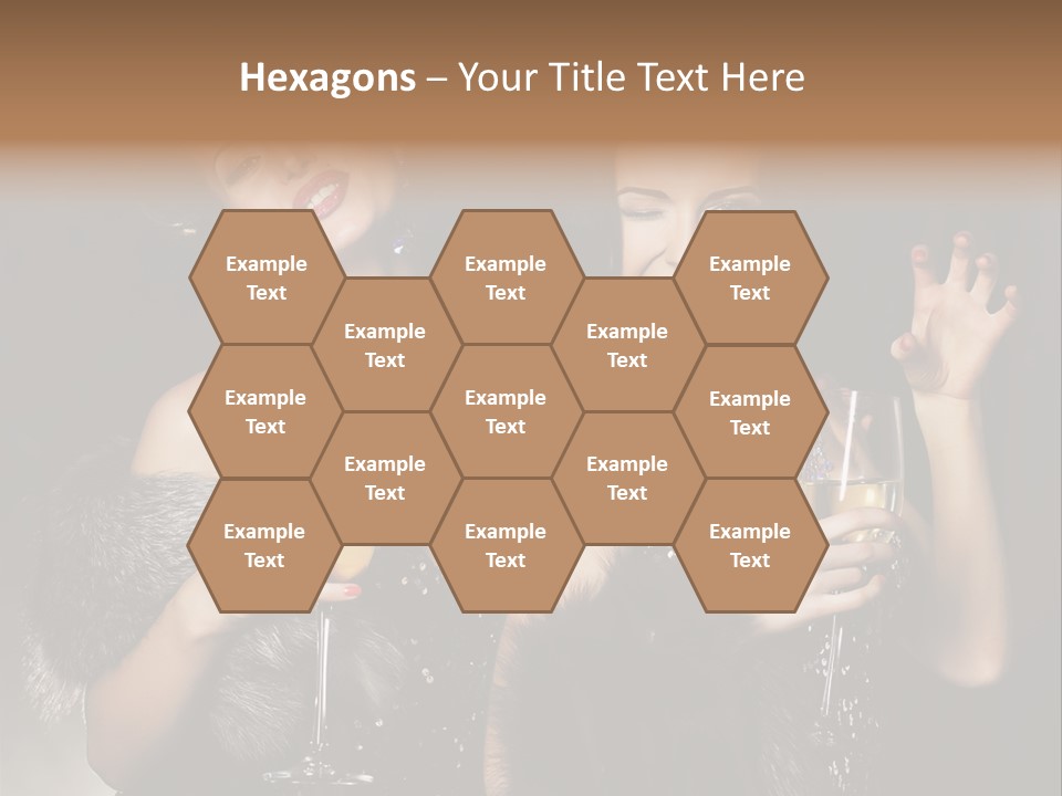 Female Happy Black PowerPoint Template