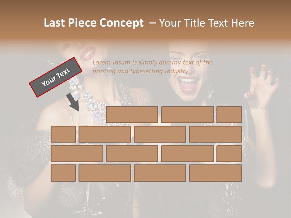 Female Happy Black PowerPoint Template