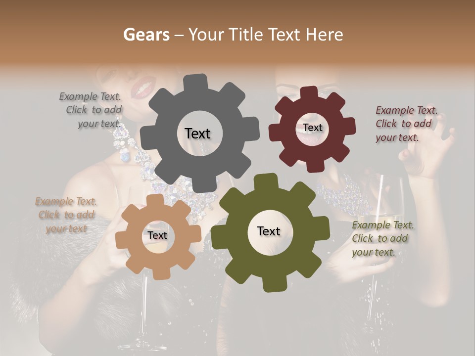 Female Happy Black PowerPoint Template