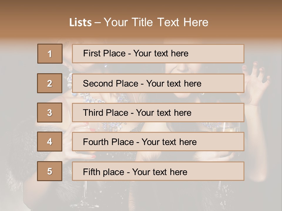 Female Happy Black PowerPoint Template