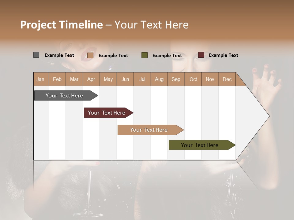 Female Happy Black PowerPoint Template