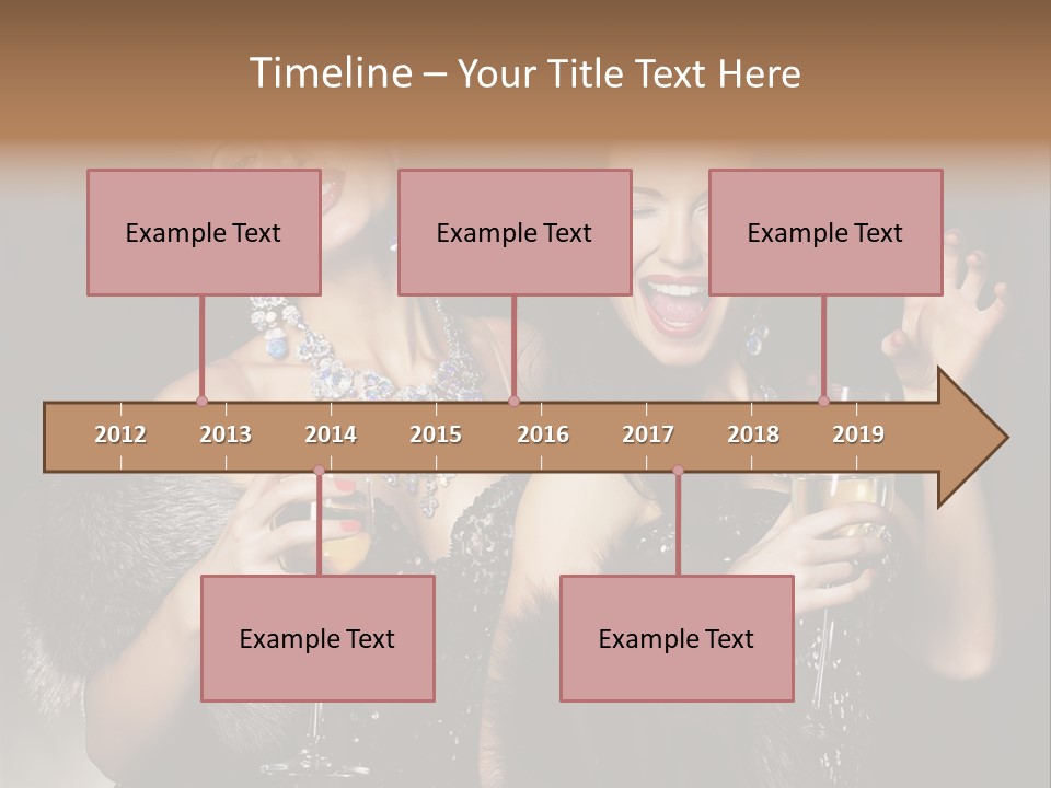 Female Happy Black PowerPoint Template