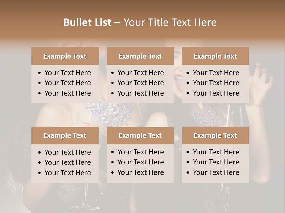 Female Happy Black PowerPoint Template