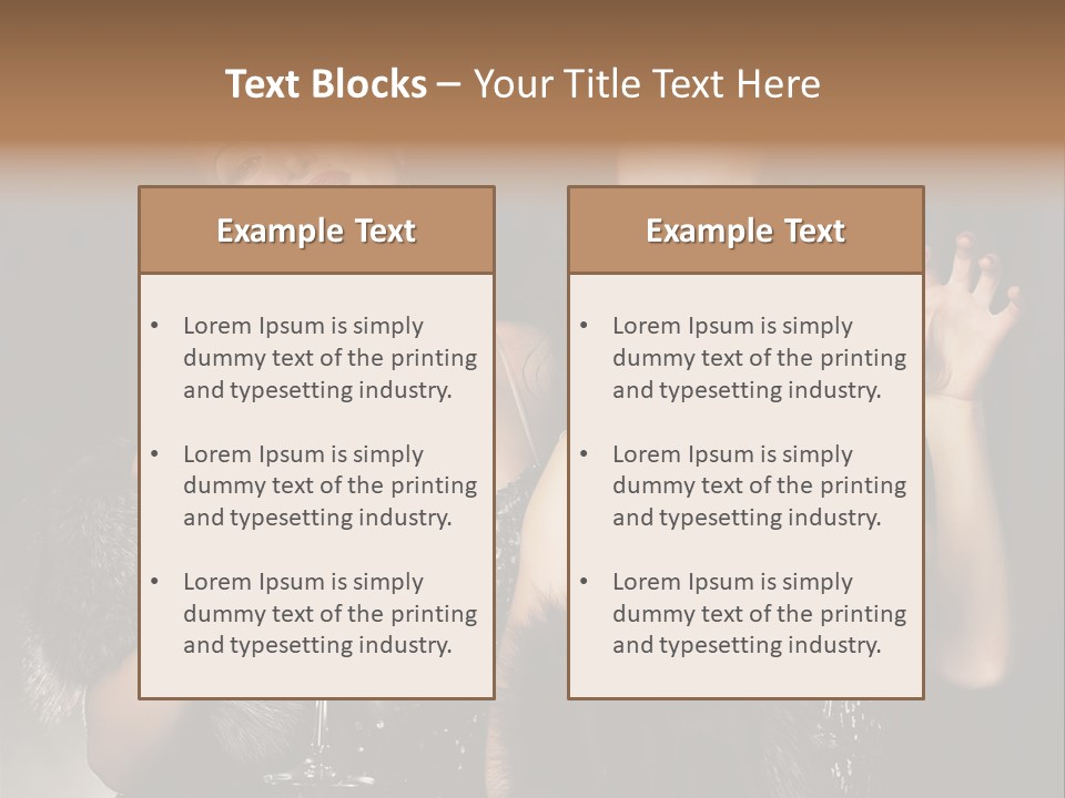 Female Happy Black PowerPoint Template