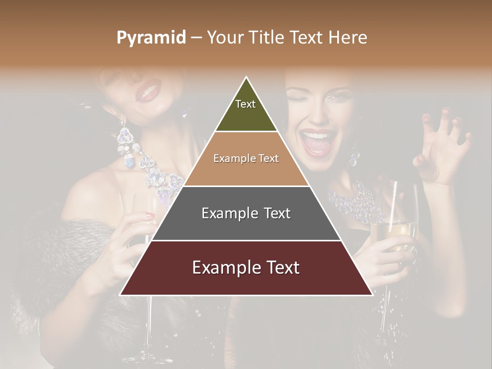 Female Happy Black PowerPoint Template