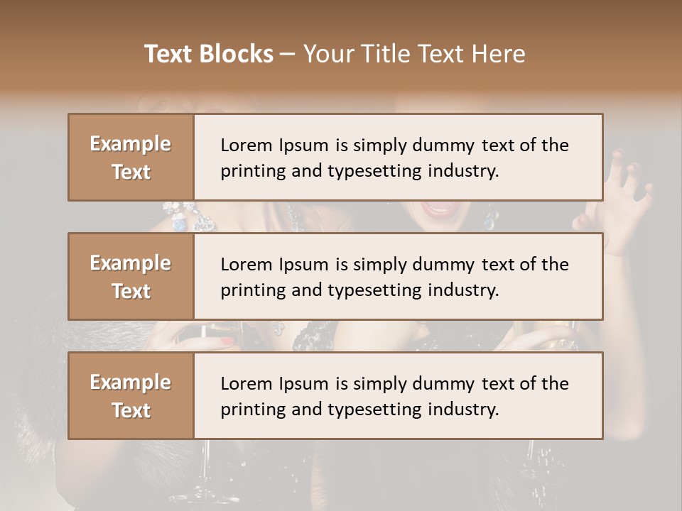 Female Happy Black PowerPoint Template