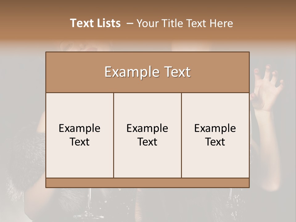 Female Happy Black PowerPoint Template