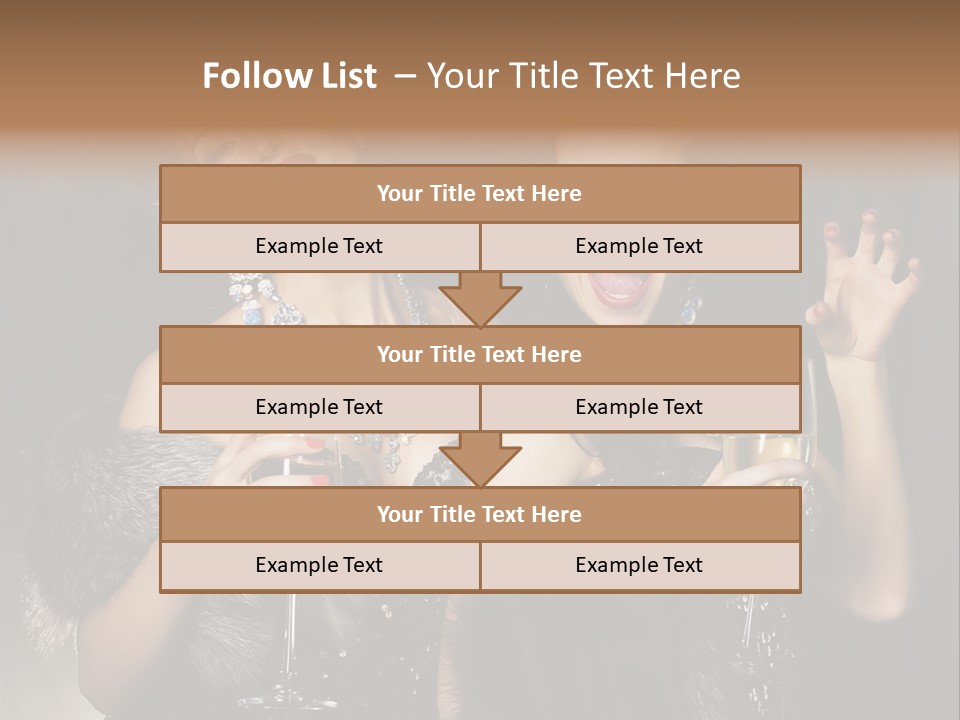 Female Happy Black PowerPoint Template