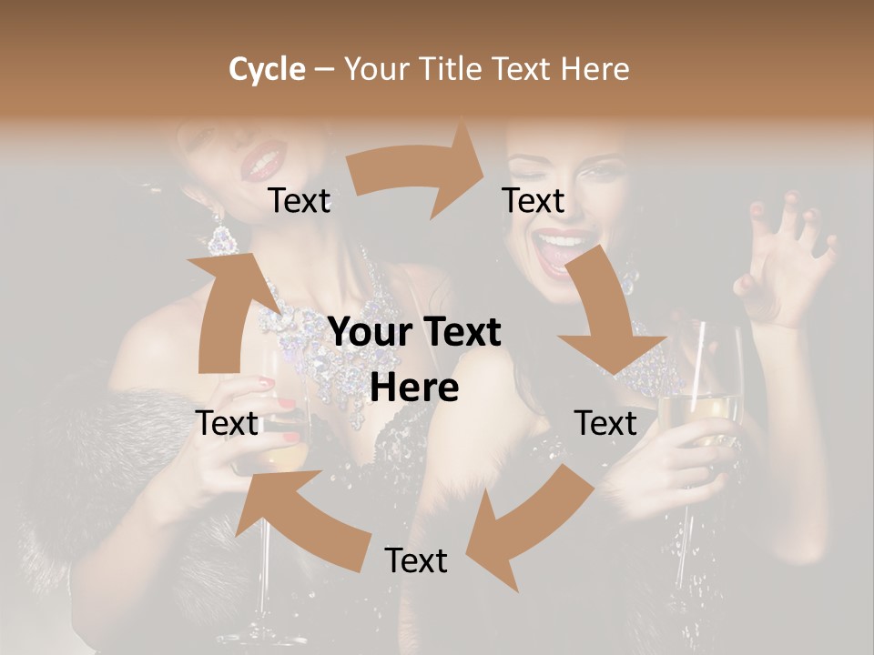 Female Happy Black PowerPoint Template