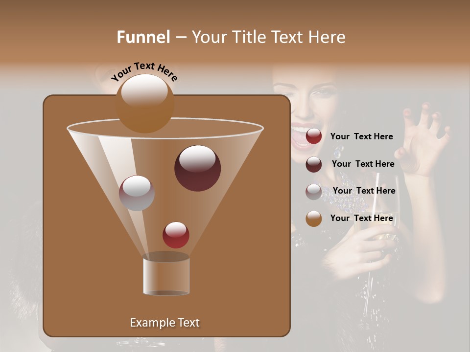 Female Happy Black PowerPoint Template