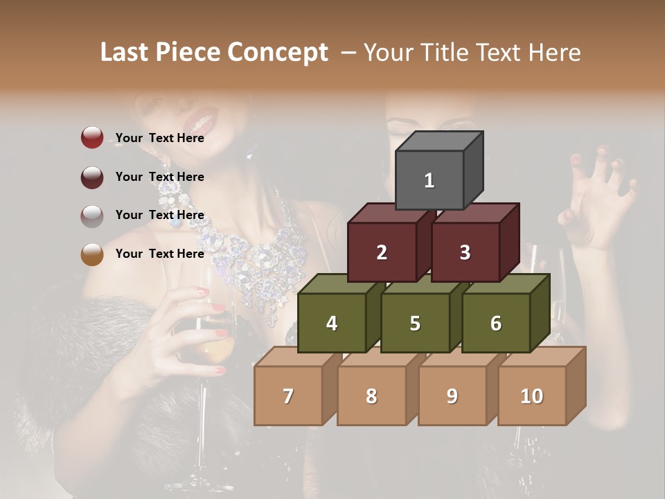 Female Happy Black PowerPoint Template