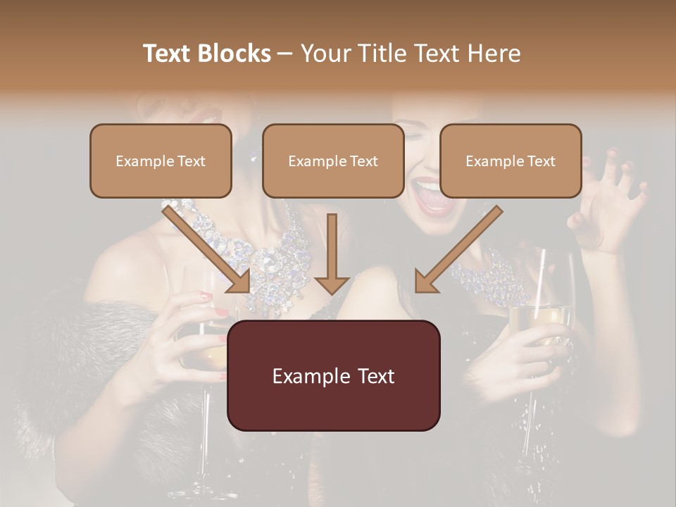 Female Happy Black PowerPoint Template