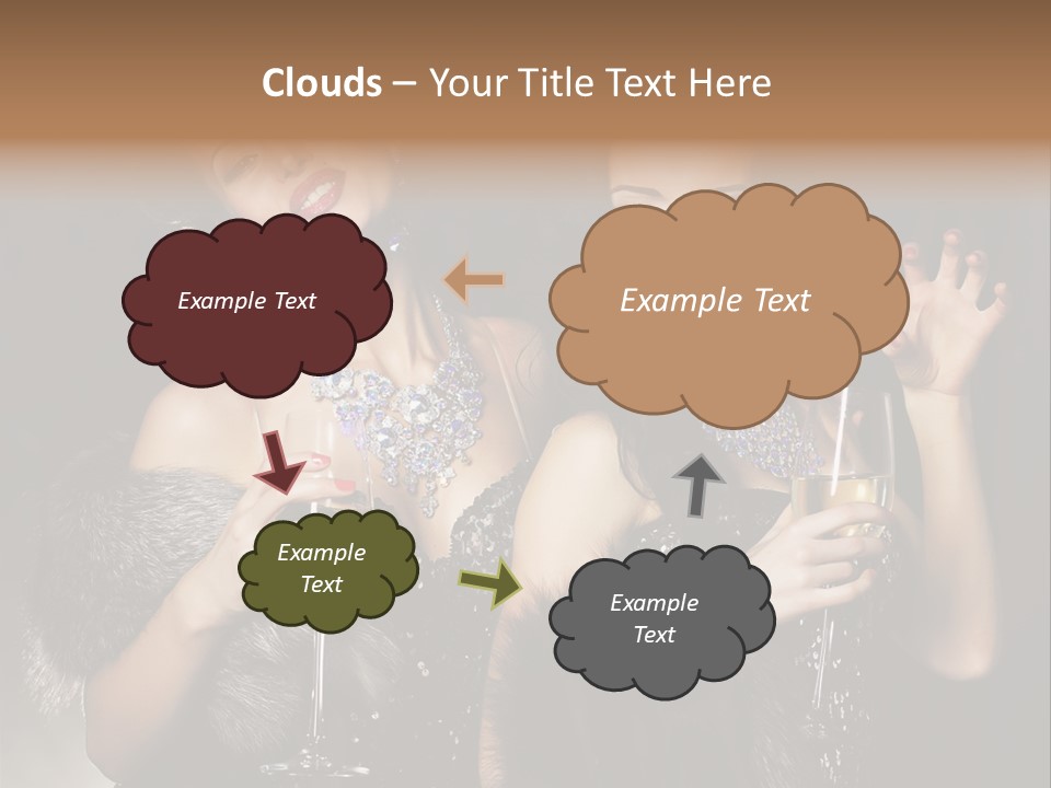 Female Happy Black PowerPoint Template