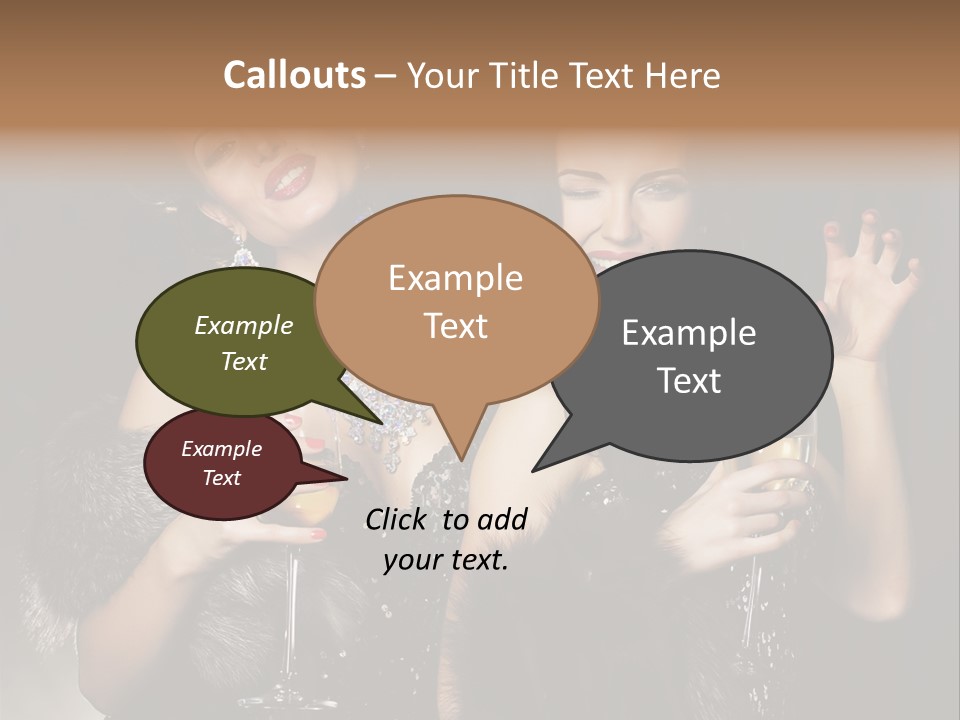 Female Happy Black PowerPoint Template