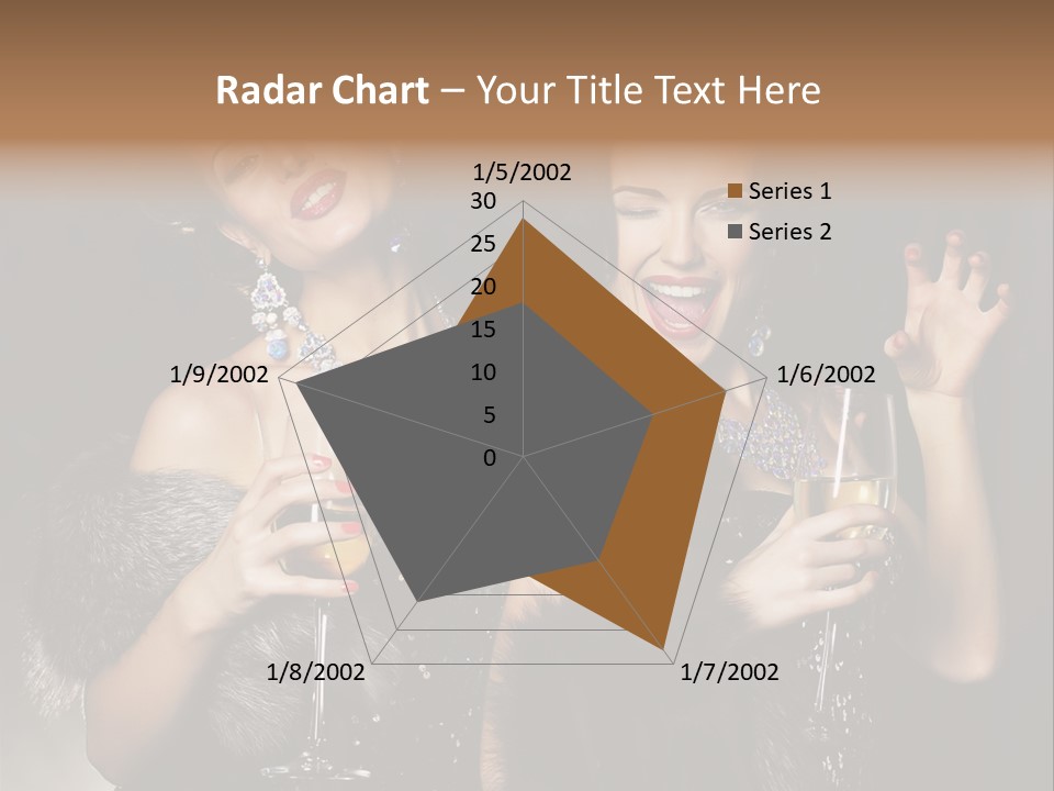 Female Happy Black PowerPoint Template