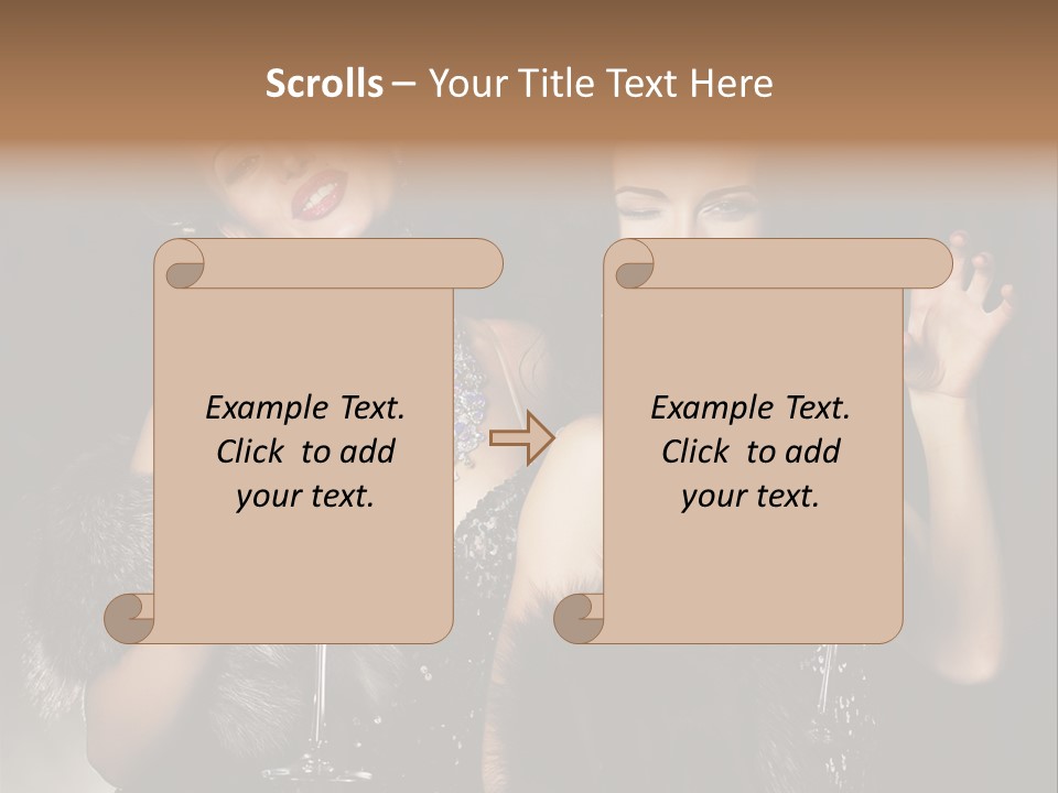 Female Happy Black PowerPoint Template