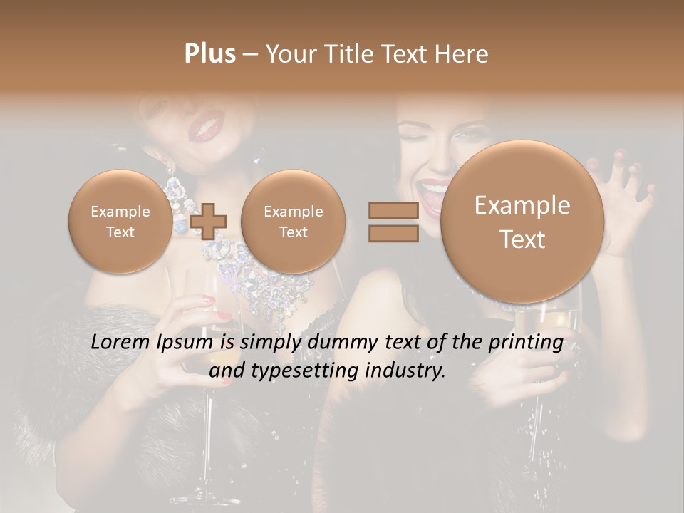 Female Happy Black PowerPoint Template