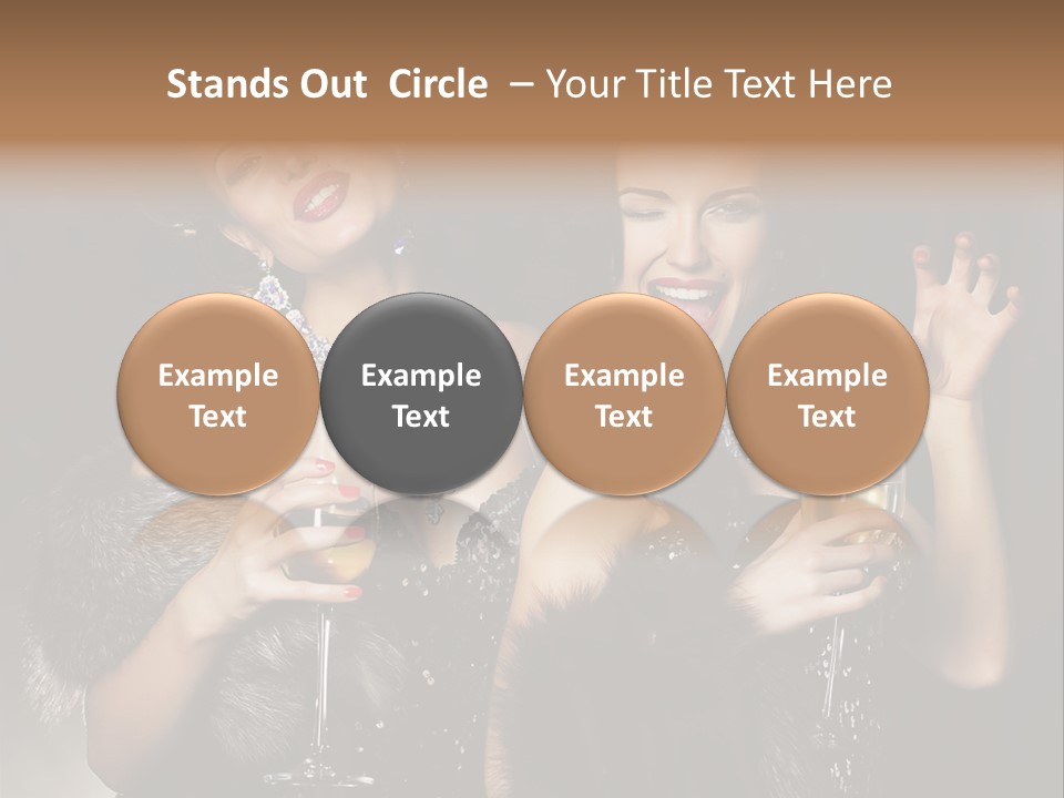 Female Happy Black PowerPoint Template