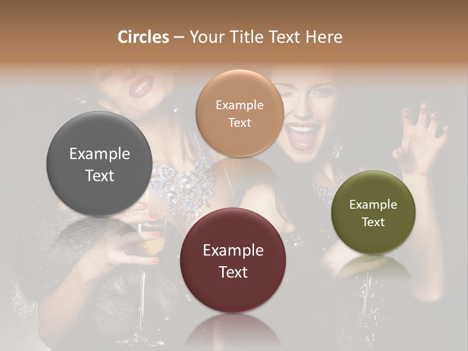 Female Happy Black PowerPoint Template