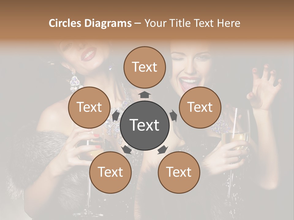 Female Happy Black PowerPoint Template