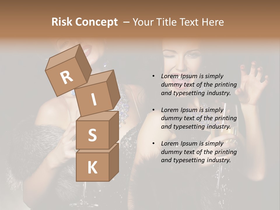 Female Happy Black PowerPoint Template