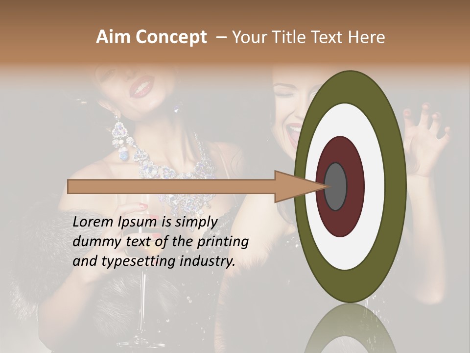 Female Happy Black PowerPoint Template