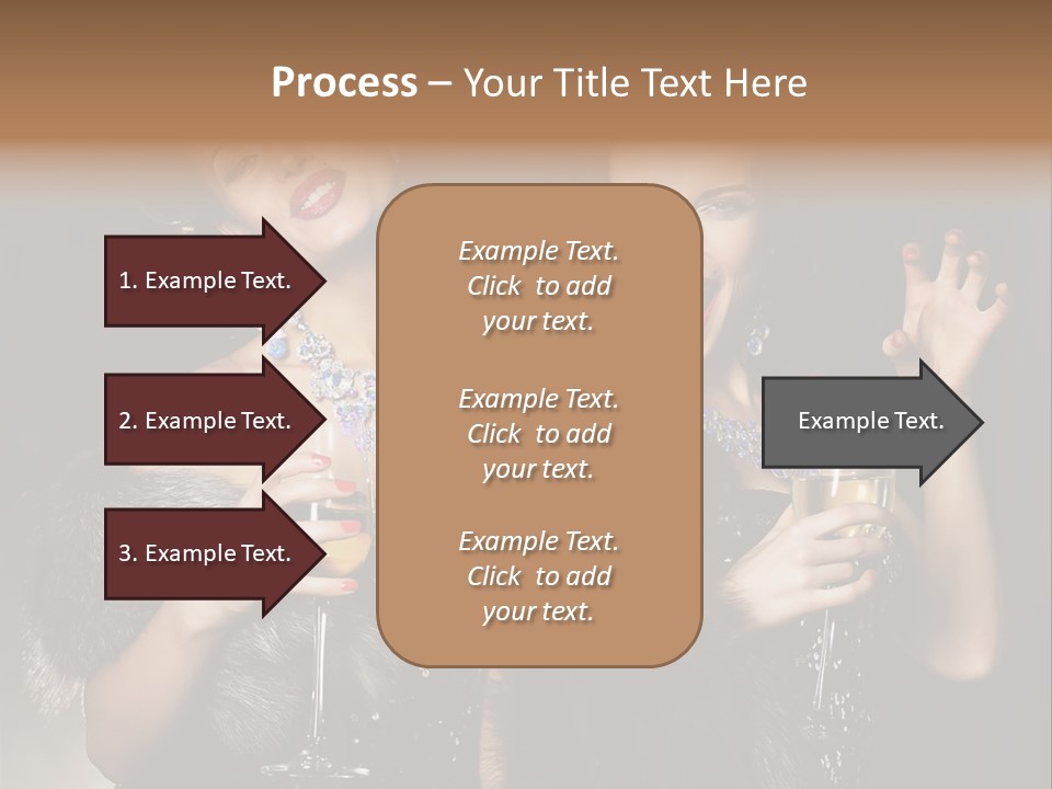 Female Happy Black PowerPoint Template