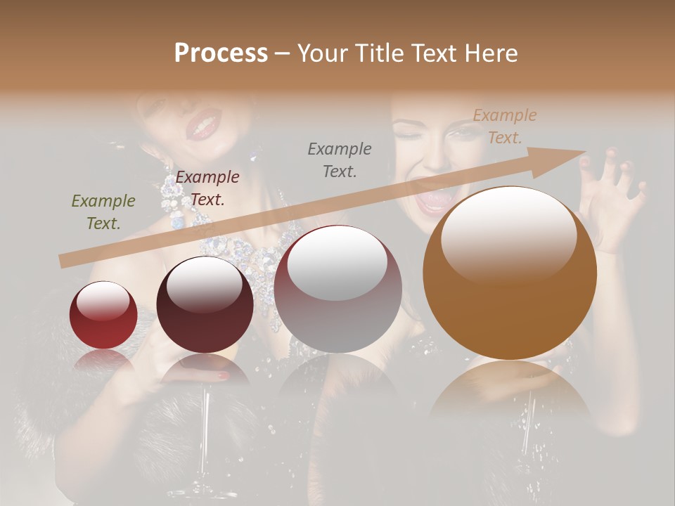 Female Happy Black PowerPoint Template