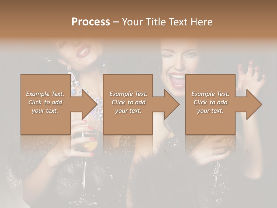 Female Happy Black PowerPoint Template