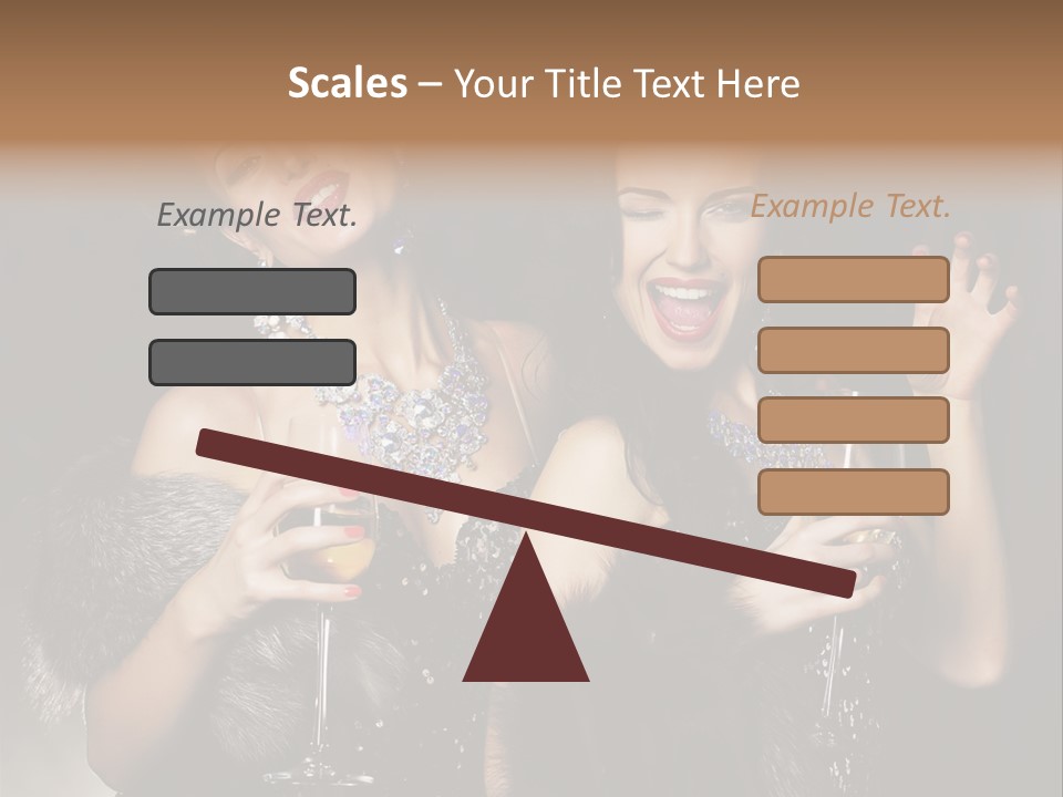 Female Happy Black PowerPoint Template