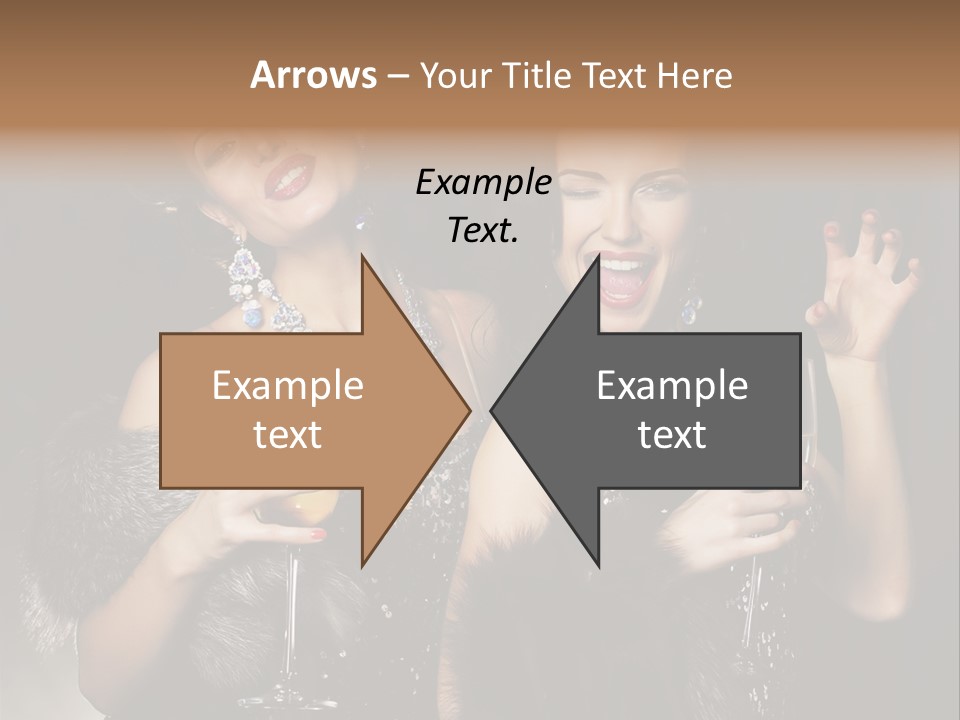 Female Happy Black PowerPoint Template