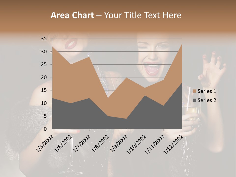 Female Happy Black PowerPoint Template